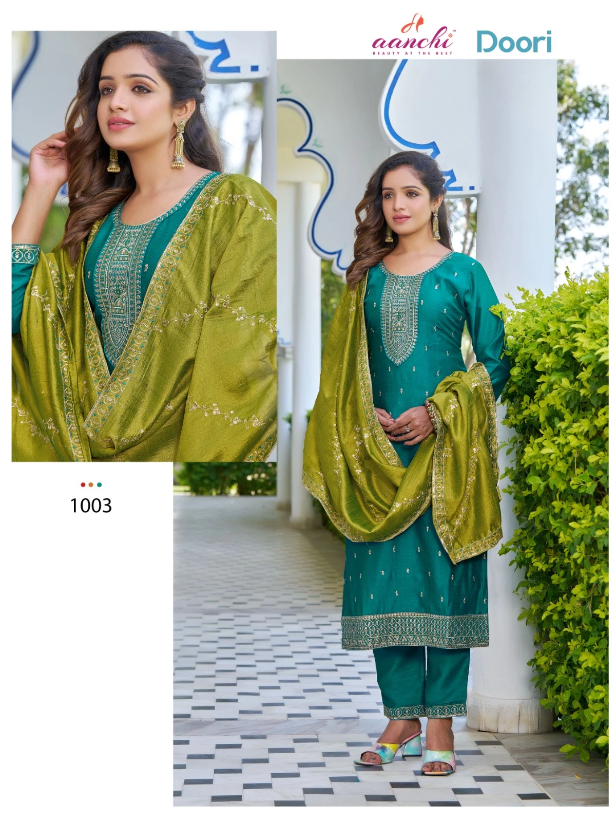 Aanchi Doori Vichitra Wholesale Readymade Salwar Suit Catalog — Wholesale Salwar Suits, Aanchi wholesale from Surat - Gallery Image 3